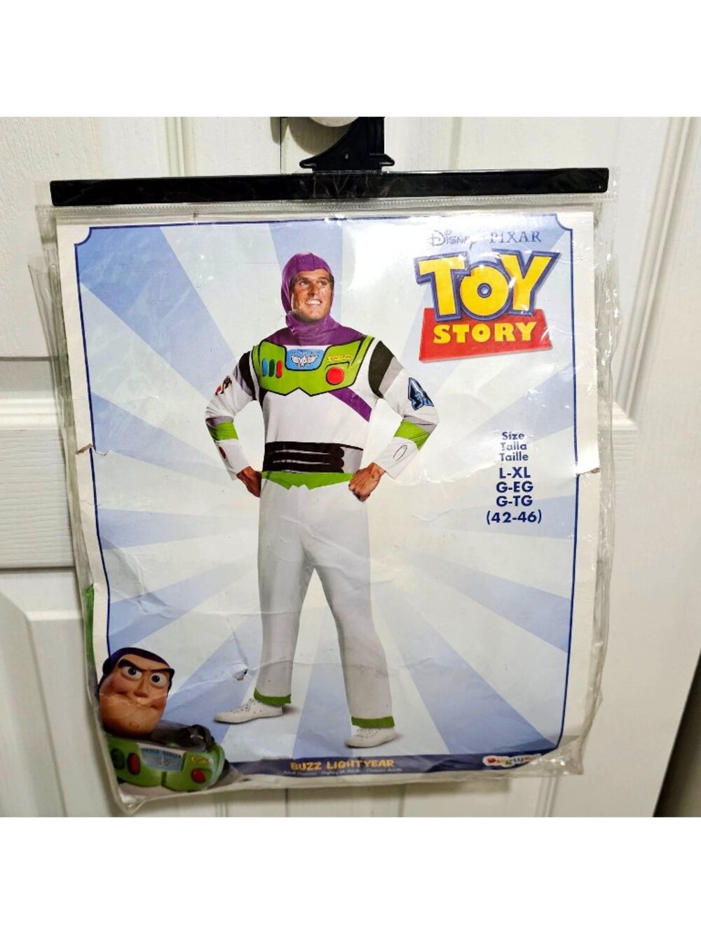 Buzz Lightyear Adult Costume Inflatable Jet Pack Wings Gloves Toy Story Men L/XL